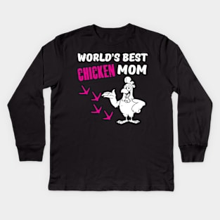 Chicken Mom Kids Long Sleeve T-Shirt